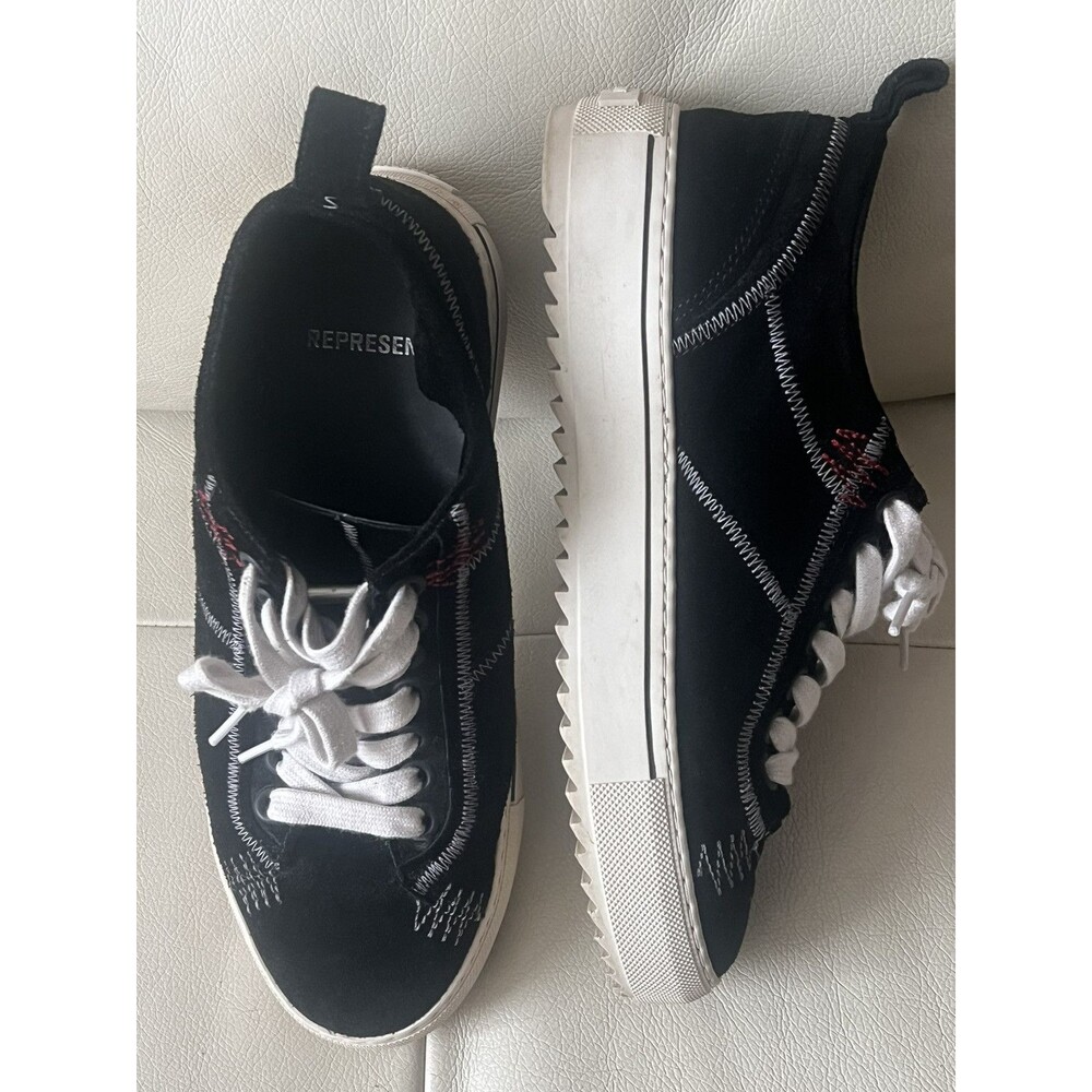 REPRESENT Clo Alpha Low Top Suede Vintage Sneakers  Size UK 7